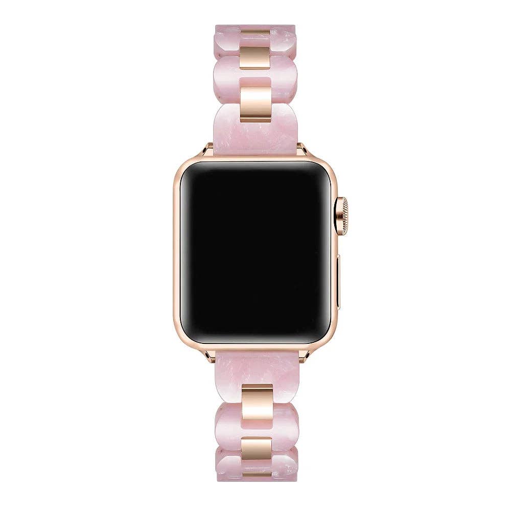 Aria Resin Stainless Steel Band for Apple Watch: Tortoise / Fits All Models Posh Tech