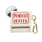 Perfect Match Leather Bag Charm for Airtag®: White Posh Tech