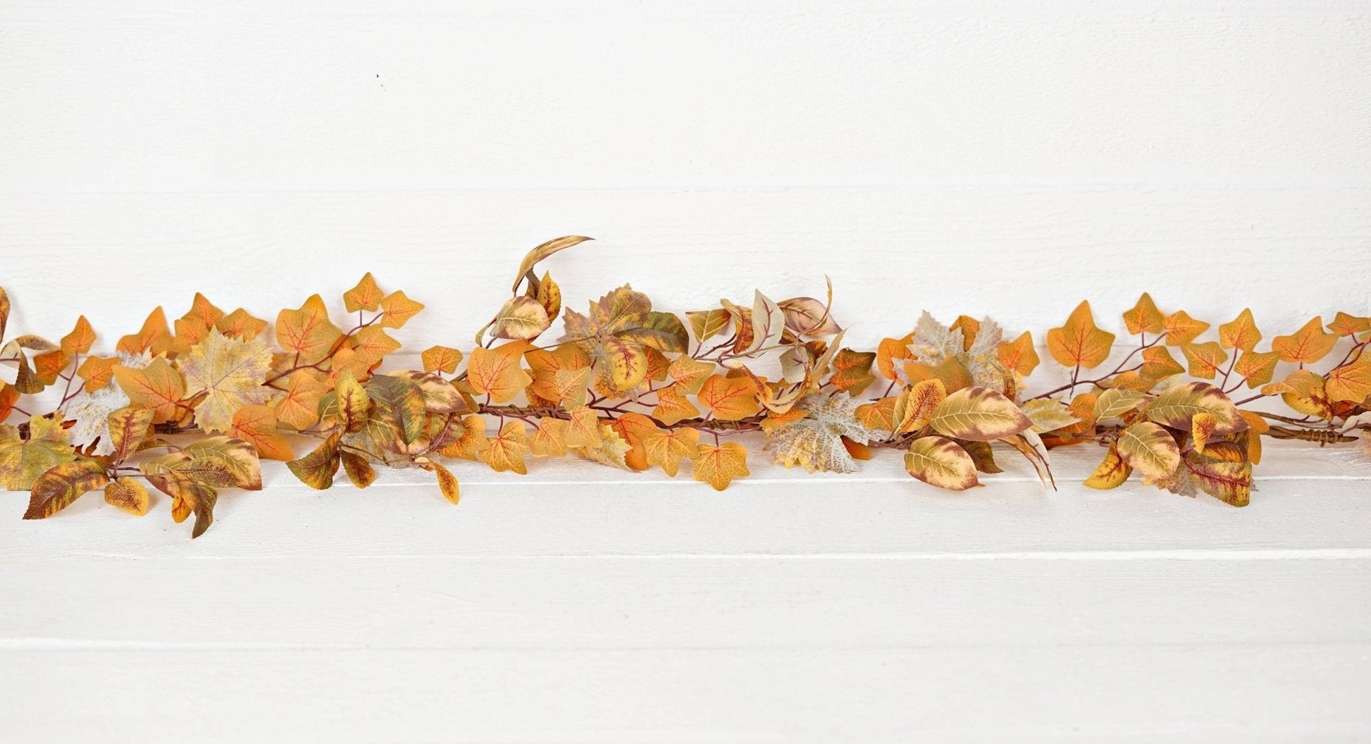 5ft Garland-Mix Late Autumn Leaves - The Mustard Seed Collection, The Seed