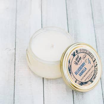 6 oz Blueberry Vanilla Velvet Whiskey Candle - The Mustard Seed Collection, The Seed