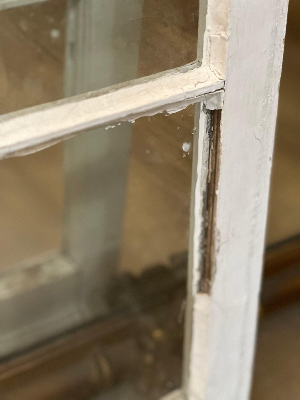 6 Panel White Window with Glass 