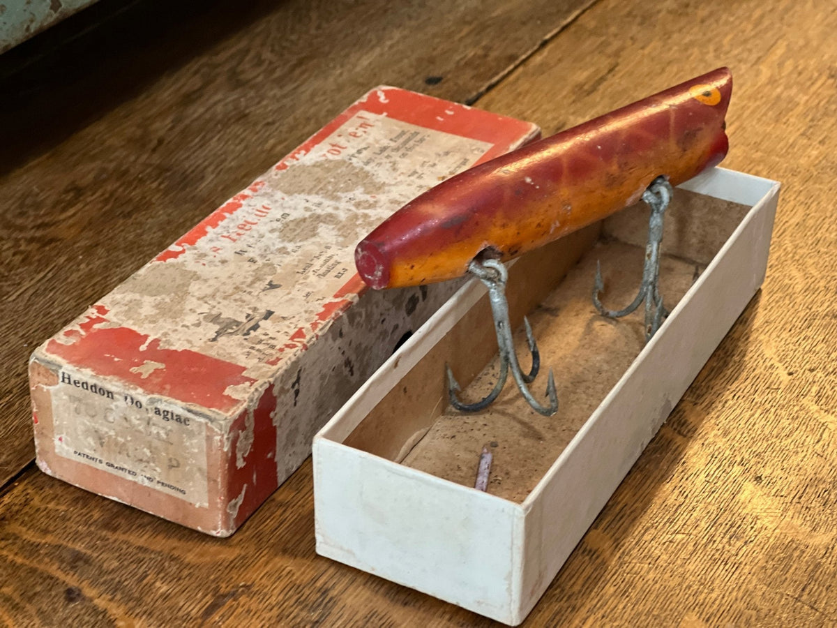 6" Red Orange Vintage Lure with Original Box - The Mustard Seed Collection, The Seed