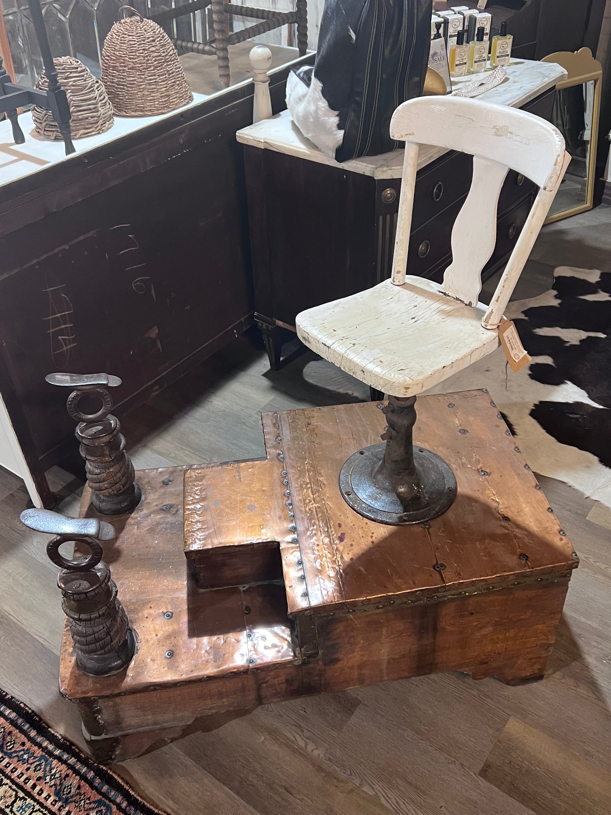 Antique Authentic Whittmore Polishes Shoe Shining Station