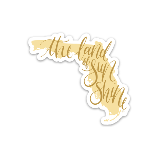 Florida "land of sunshine" sticker