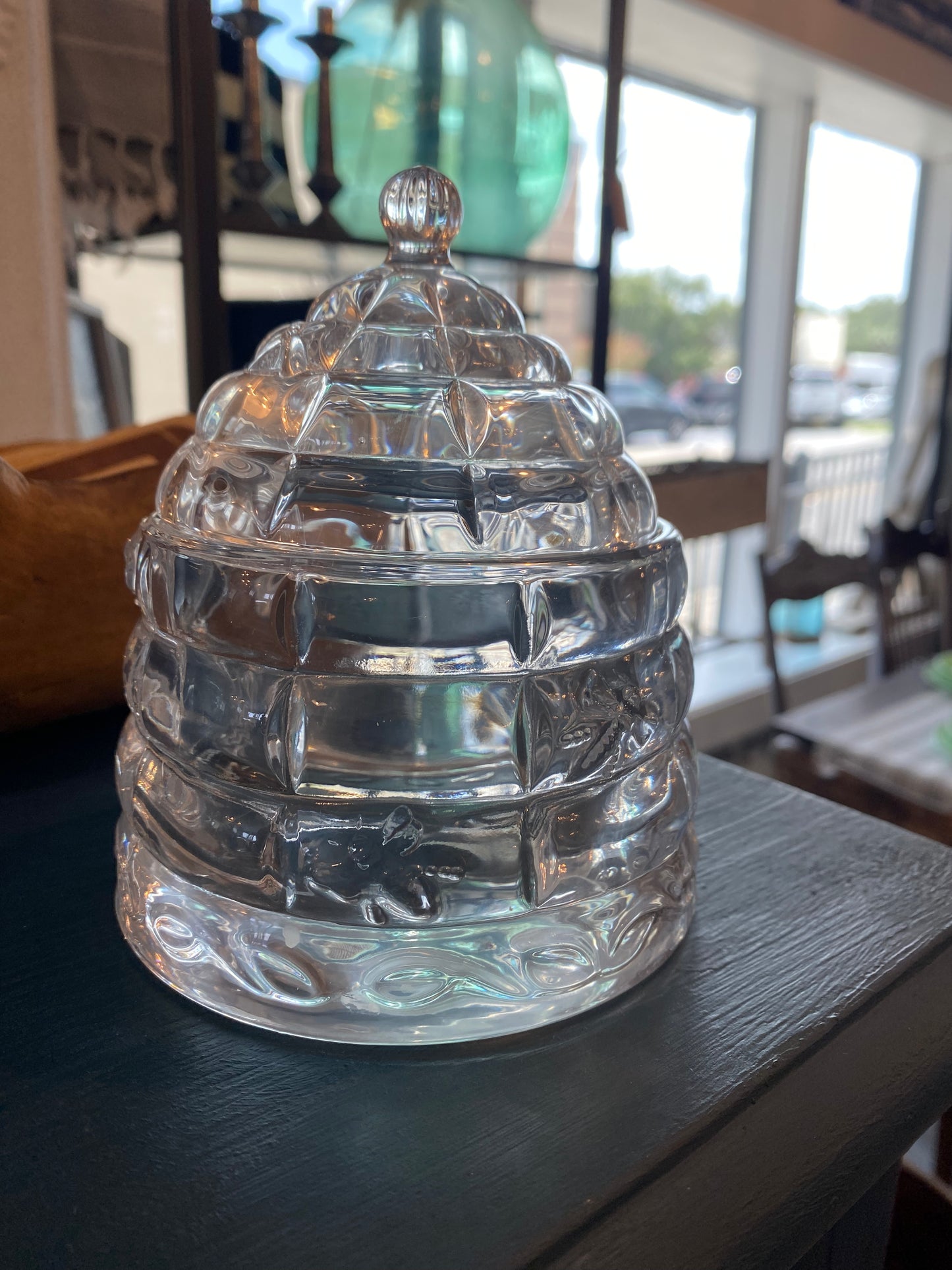 Crystal Bee Hive Honey Jar
