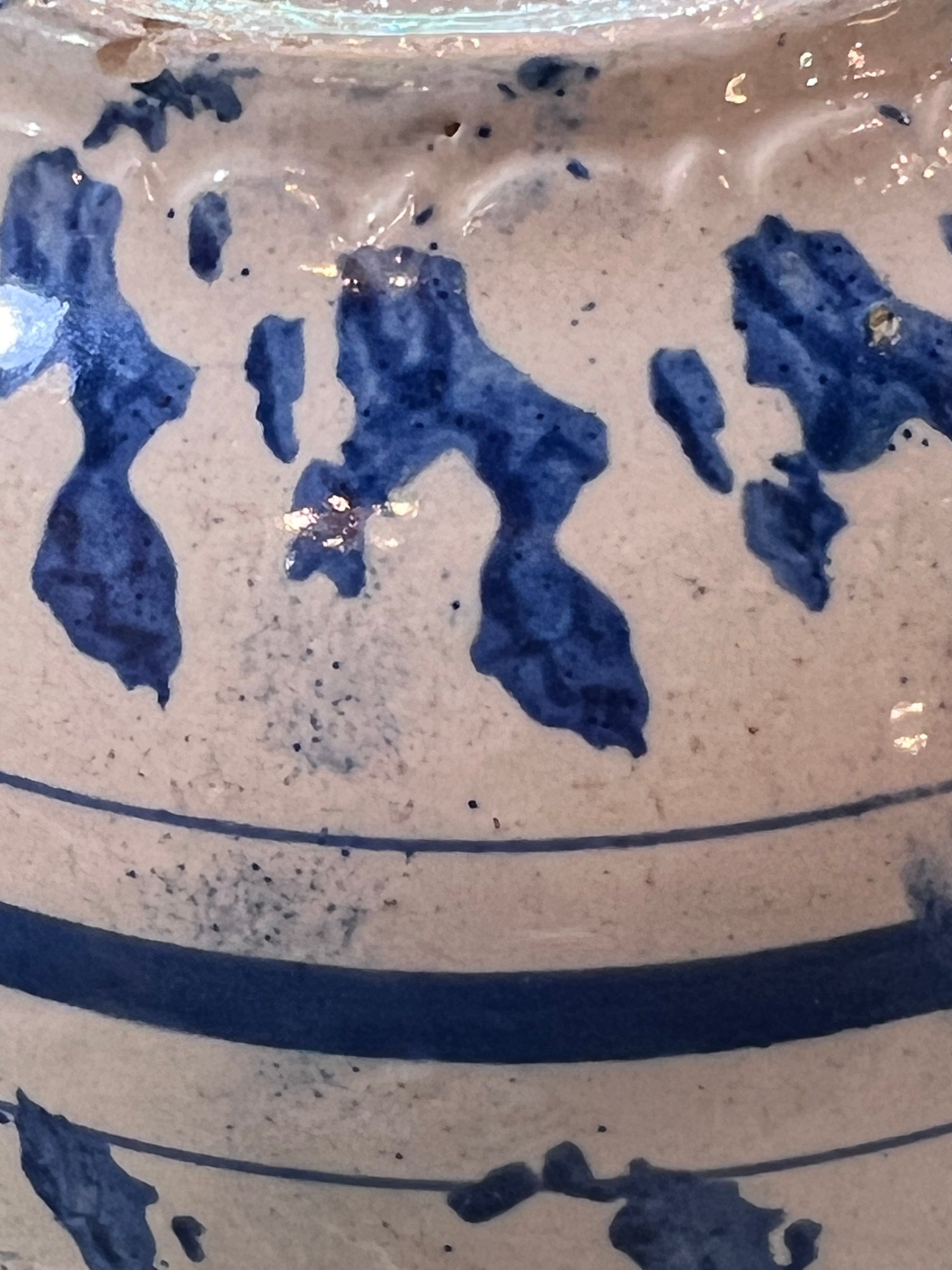 Antique Sponge ware Batter Bowl