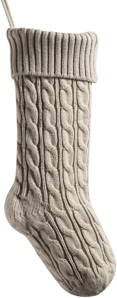 18" Cable Knit Christmas Stocking