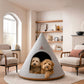 Recycled Felt Pet Cave (Gray) – Modern Foldable Dog House