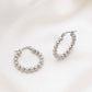 18K Gold PVD Stainless Steel Circle Ball Hoop Earrings: Gold WJW
