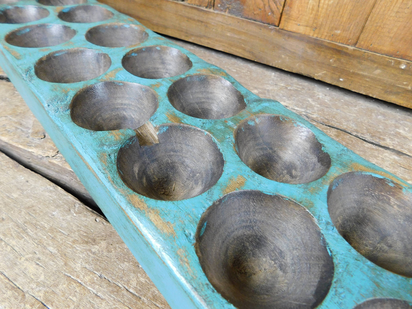 Great Buy-Antique Sugar Mold-#26-ER-Turquoise-26 holes-$20 My Amigos Imports