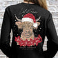 Highland Cow Let it Snow Long Sleeve-BLACK: BLACK: M