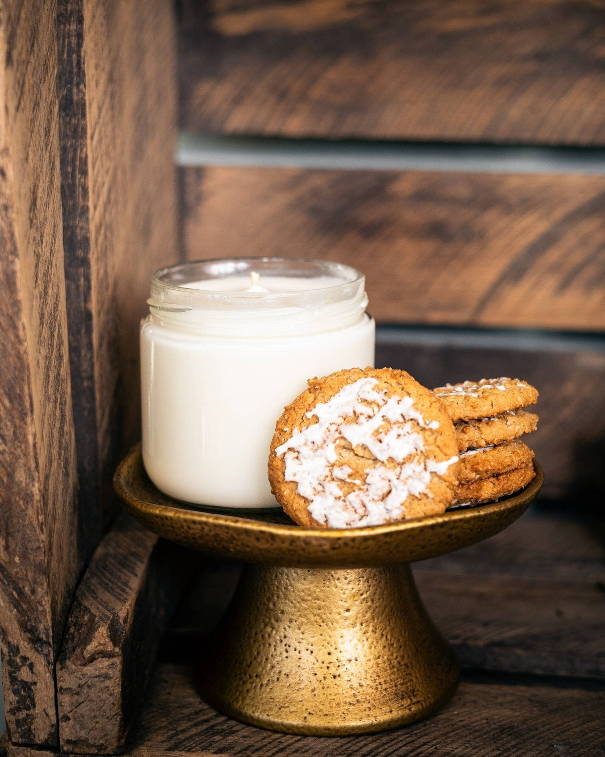 6.5 oz Frosted Gingersnap Candle - The Mustard Seed Collection, The Seed