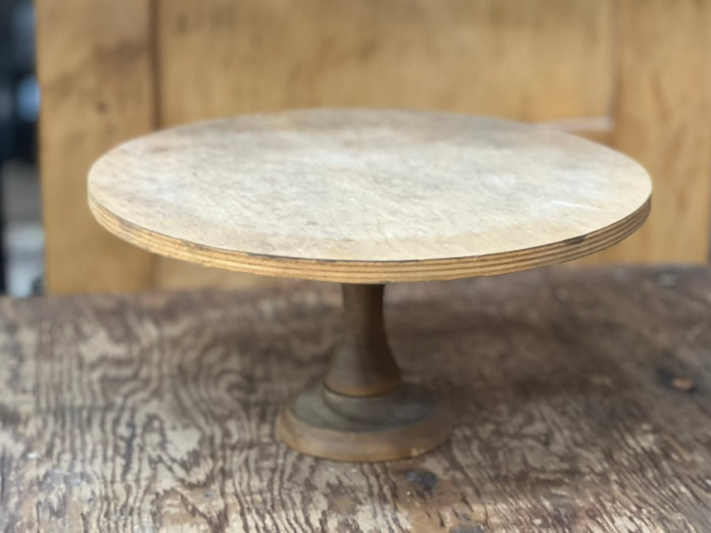 Vintage Wooden Pedestal Riser The Mustard Seed Collection, The Seed