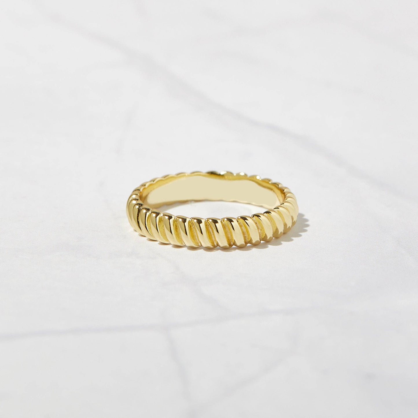 Textured Stacking Ring: Gold / 7