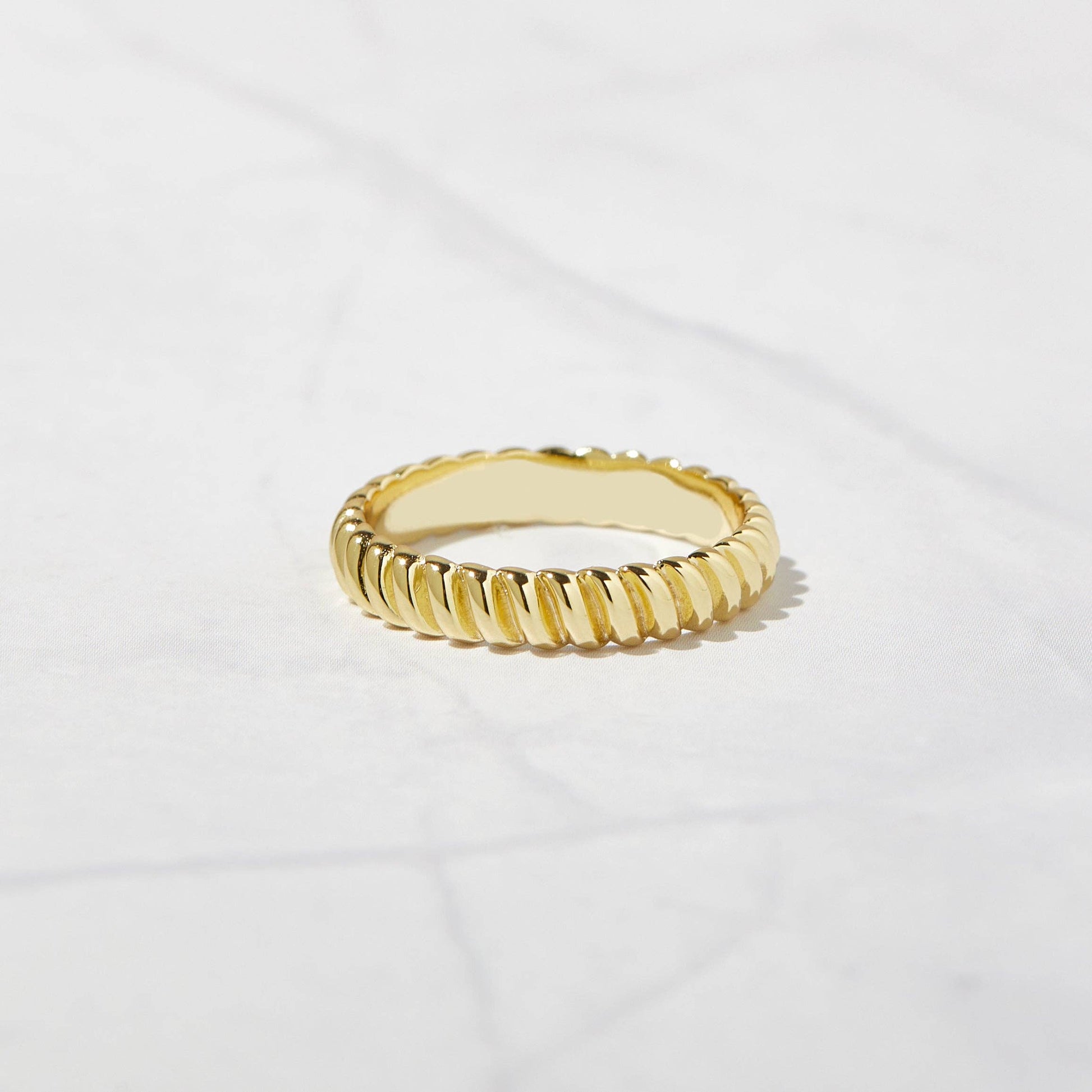 Textured Stacking Ring: Gold / 7