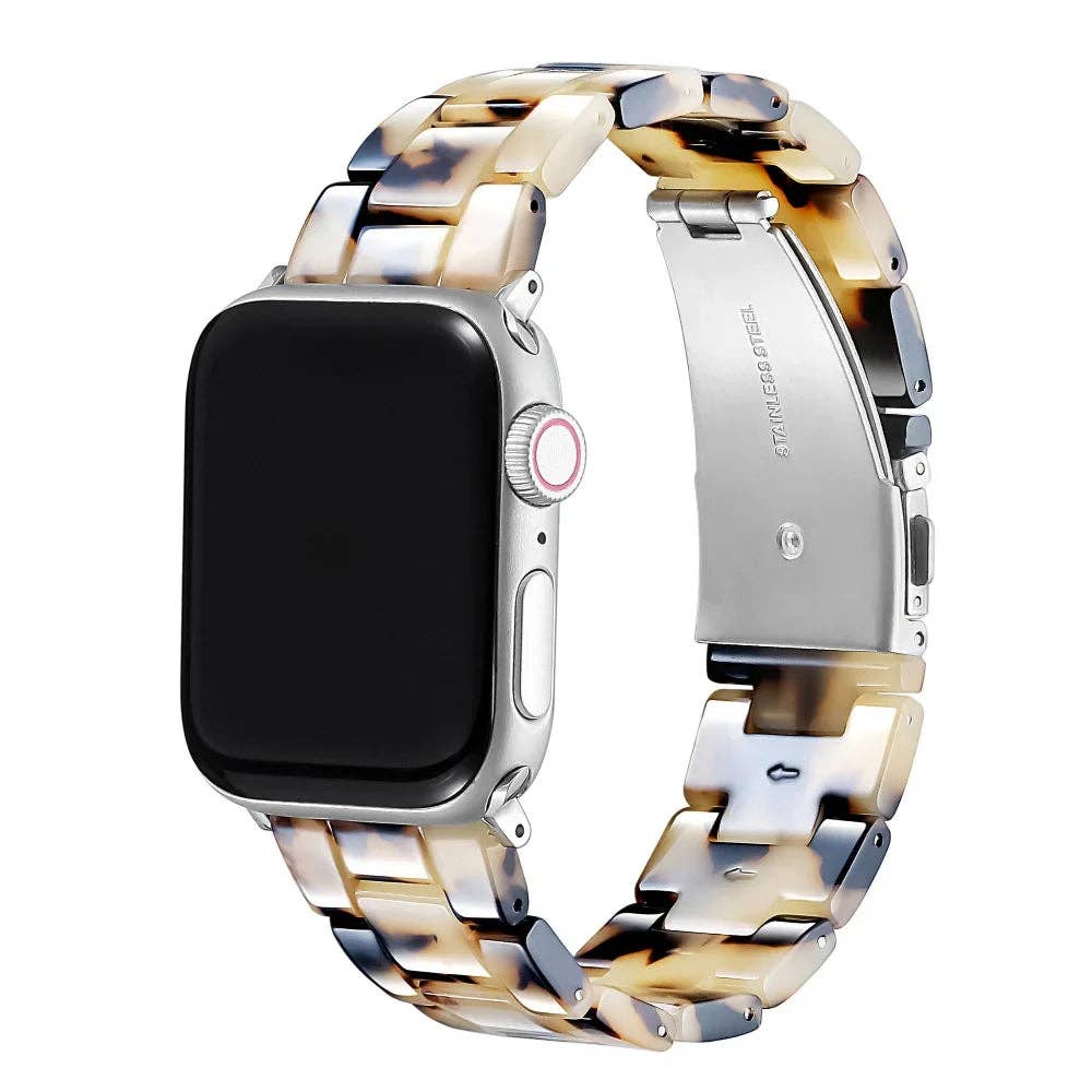 Claire Resin Band for Apple Watch: Light Natural Tortoise / Fits All Models Posh Tech