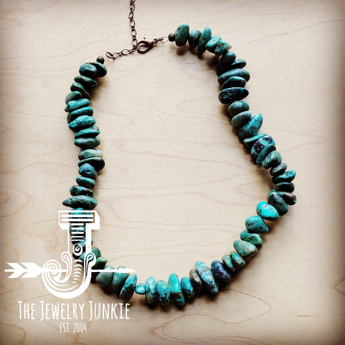 Chunky Genuine Natural Turquoise Beaded Collar Necklace