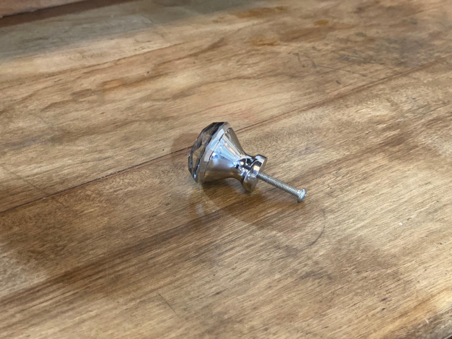 Black Cut Glass Knob