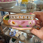 Pitcher Bowl Set Pink Teal Lawleys Norfolk Stoke Pottery Wilkinson England LTD 300 L