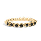 18k Gold PVD Coated Beaded Stainless Steel CZ Stacking Ring: Clear / 10 WJW