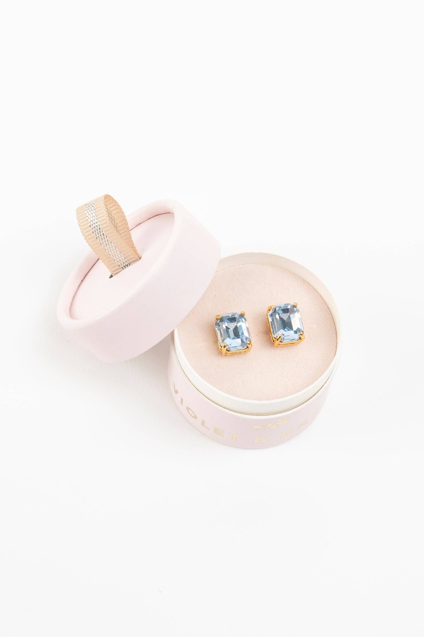 Everlyn Boxed Post Earring: Light Rose