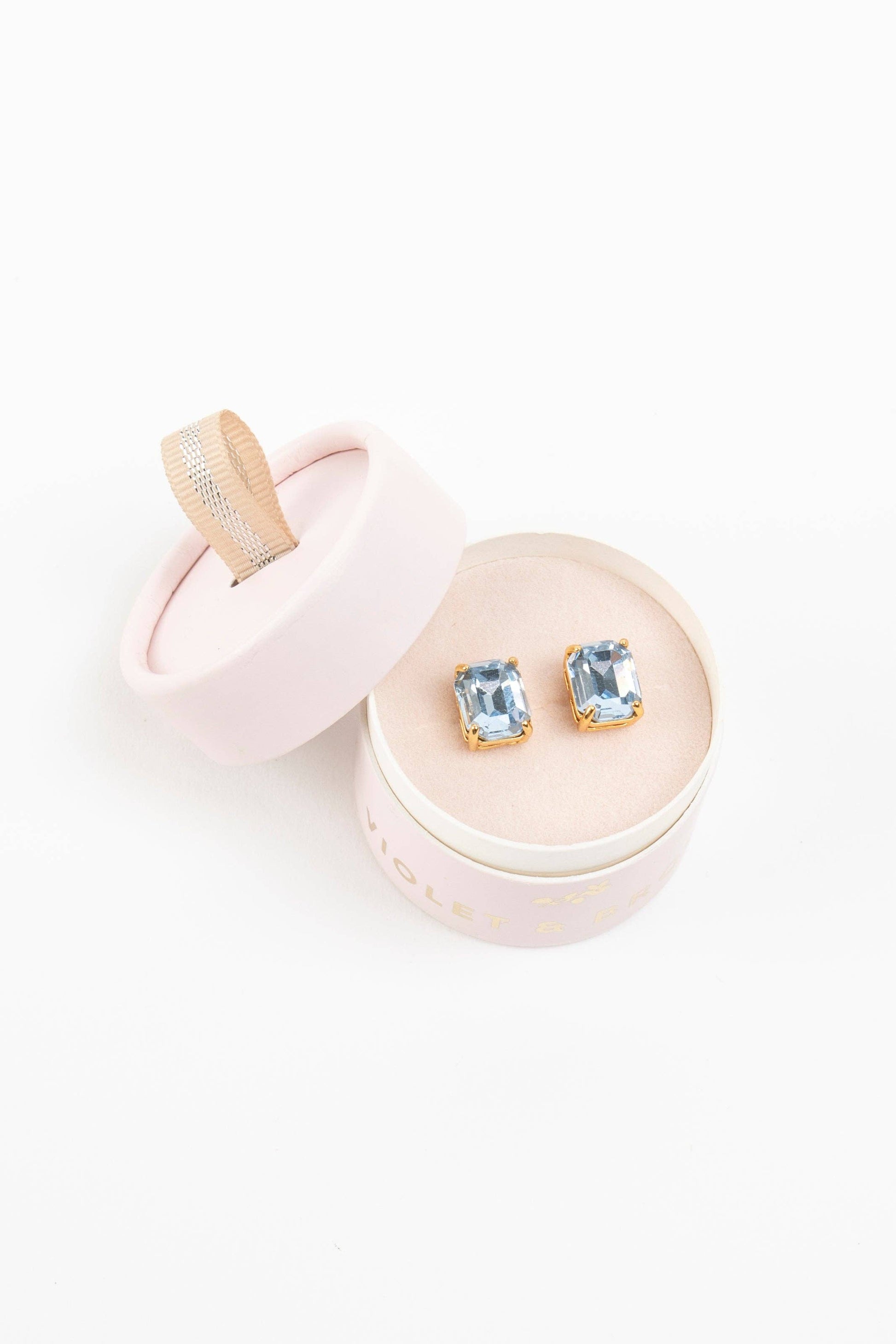 Everlyn Boxed Post Earring: Light Rose
