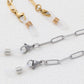 18K Gold PVD Stainless Steel Paperclip Sunglass Chain: Stainless WJW
