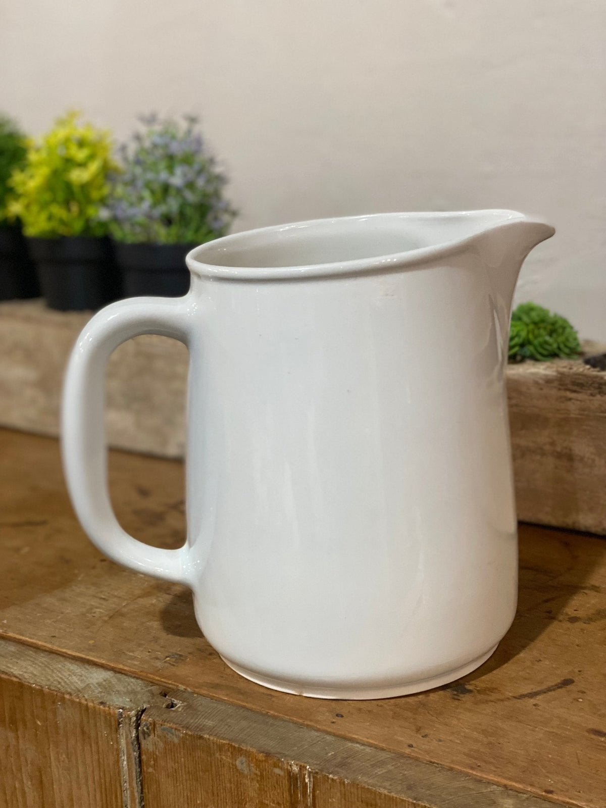 7" Arabia Finland White Pitcher - The Mustard Seed Collection, The Seed