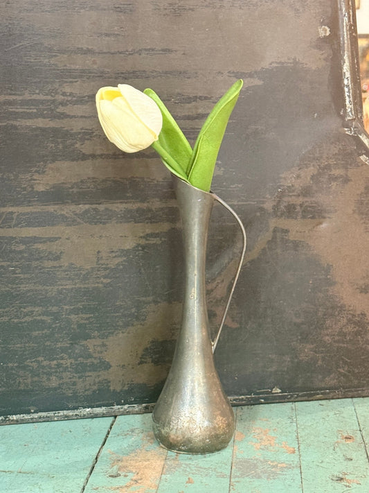 7" Vintage Royal Holland Pewter Bud Vase - The Mustard Seed Collection, The Seed