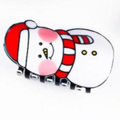 Acetate Snowman Hair Claw Clip