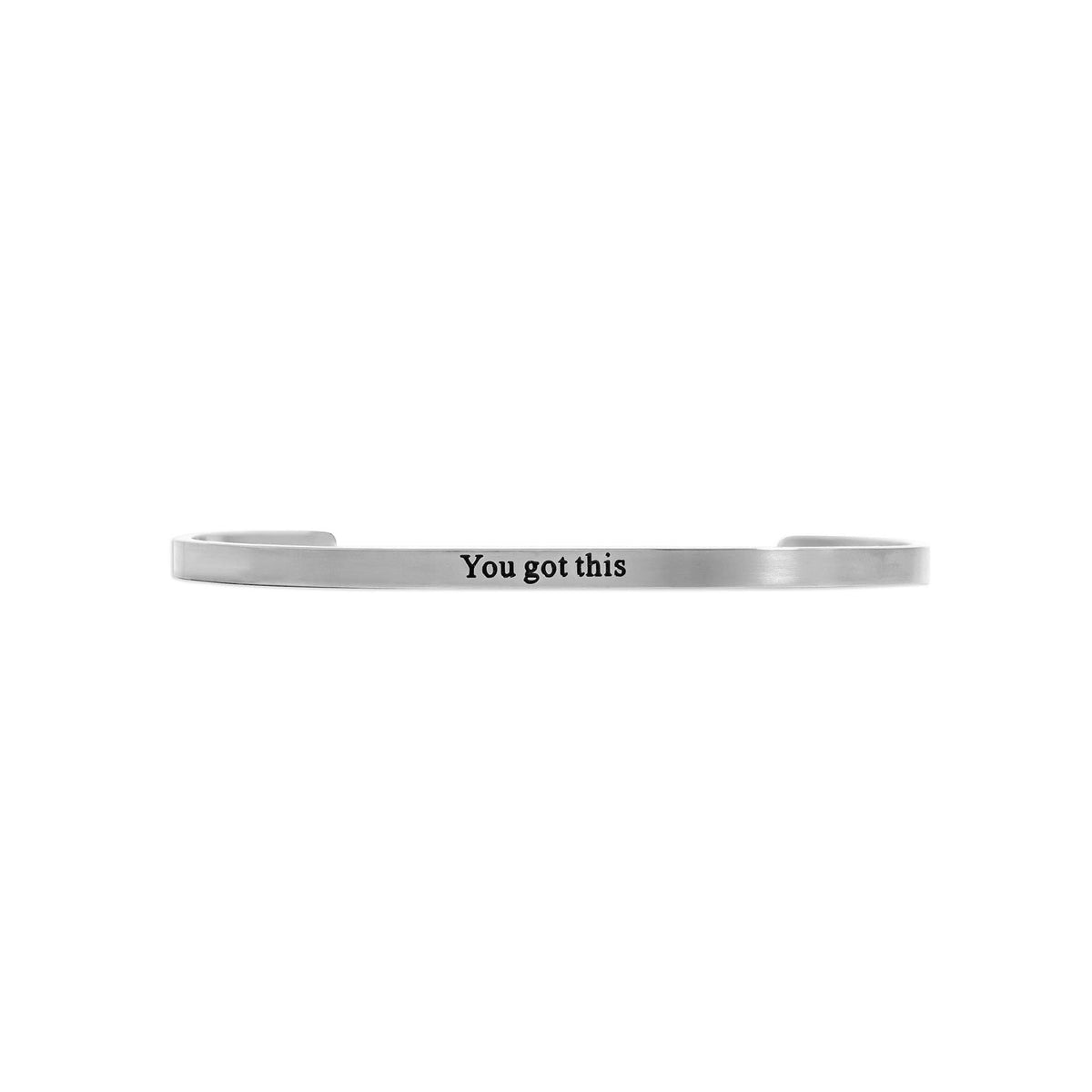 18K Gold PVD You Got This Engraved Bangle Bracelet: Gold WJW