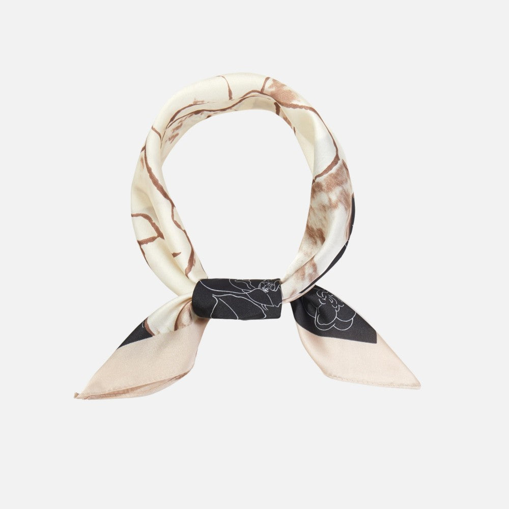 Large Flower Print Bandana Scarf