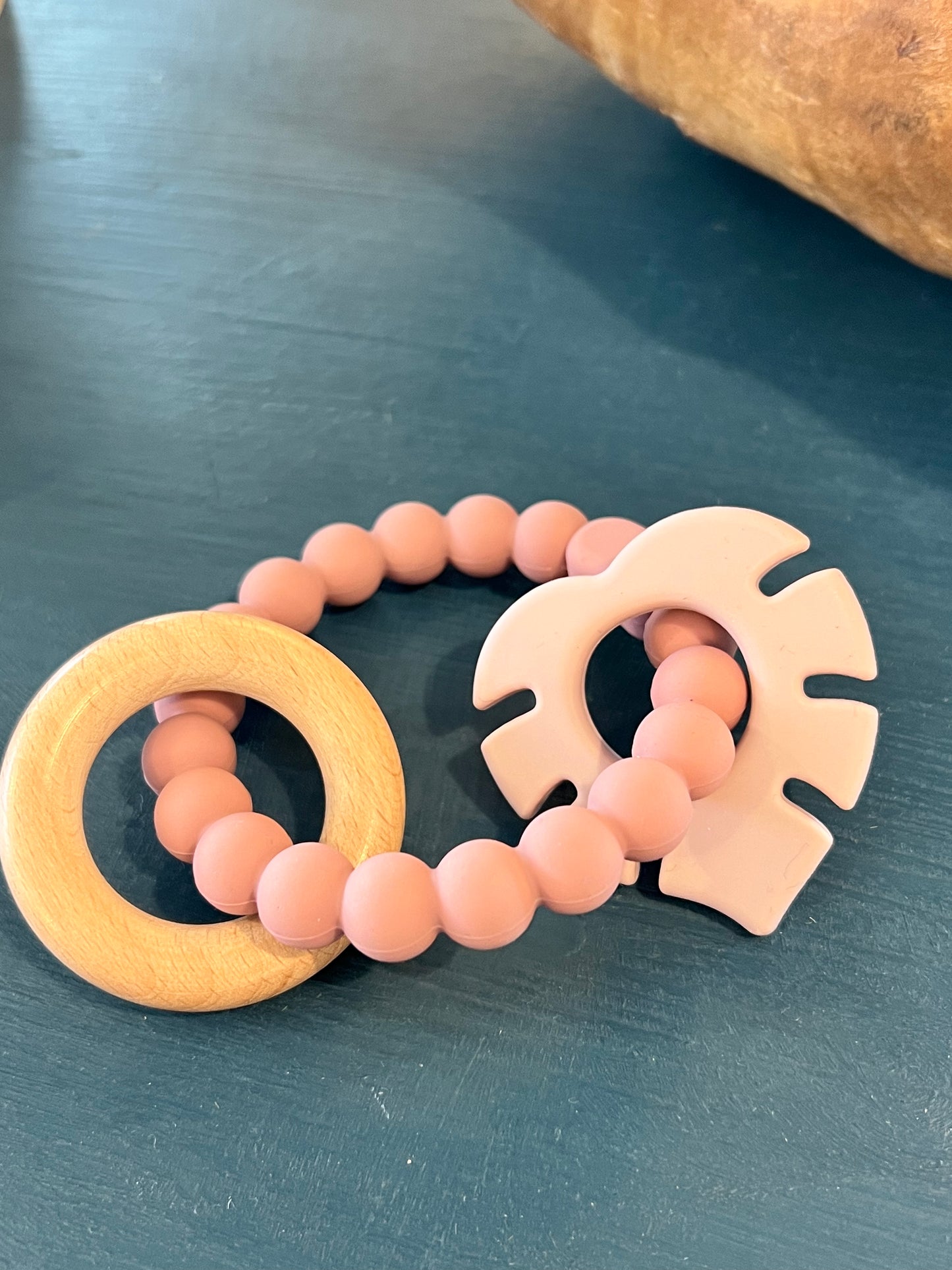 3 In 1 Baby Teether BPA Free Mauve