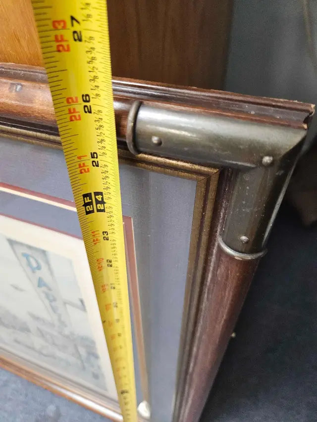 Framed and Matted Vintage Mainstreet picture, H. Stahl