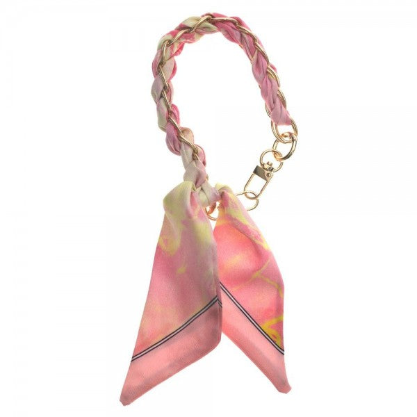Woven Scarf Phone Chain Pink