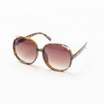 Oversize Round Sunglasses With Gold Details