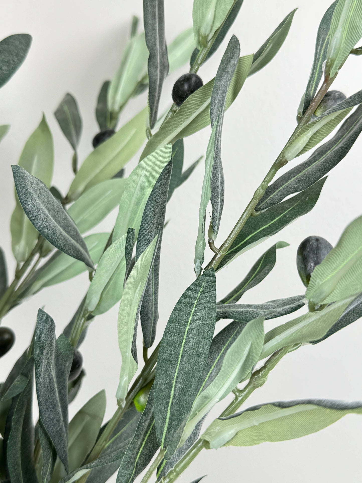 32" Real Touch Premium Quality Olive Branch Leaf Fruit Spray