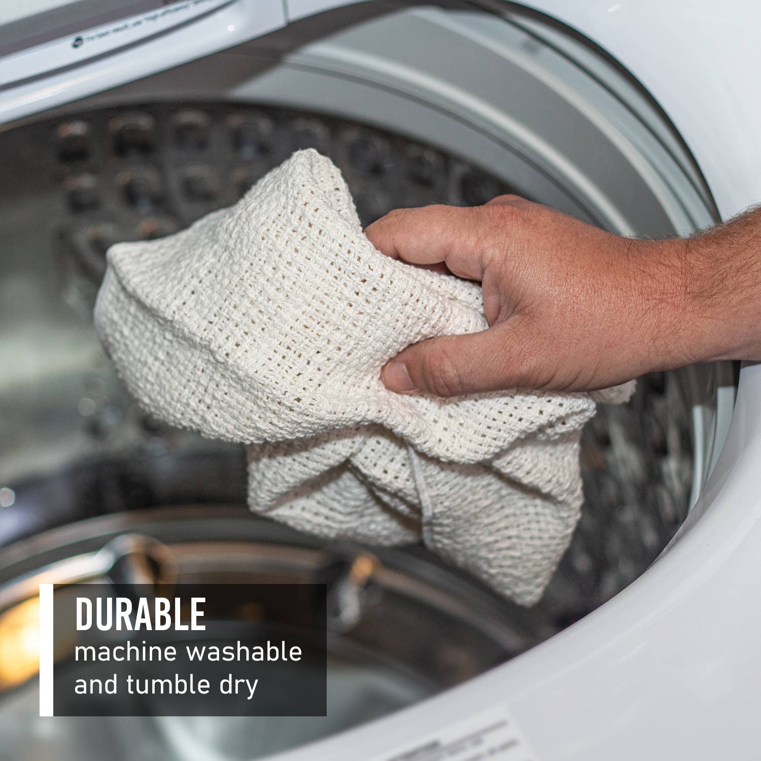 Kitchen Towels 2 Pack: Slate Blue/Natural