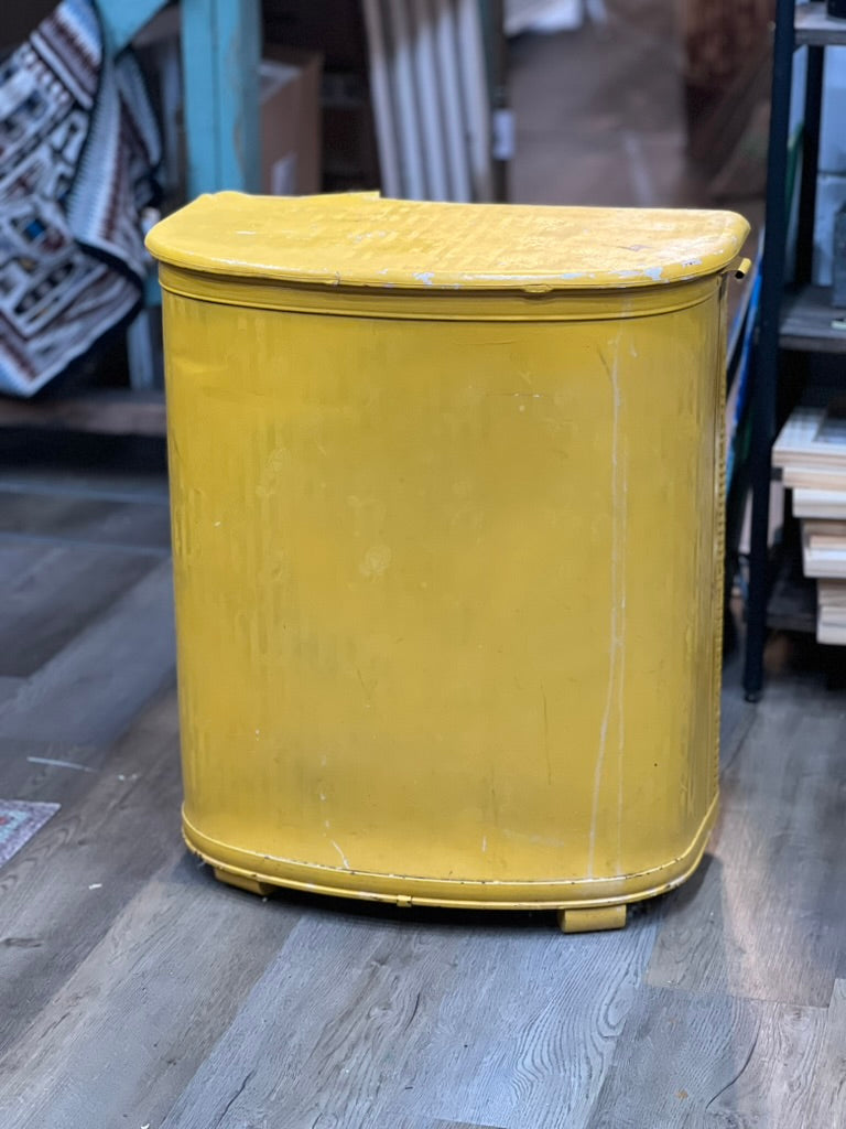 Vintage Mid-Century Woven Laundry Hamper The Mustard Seed Collection, The Seed