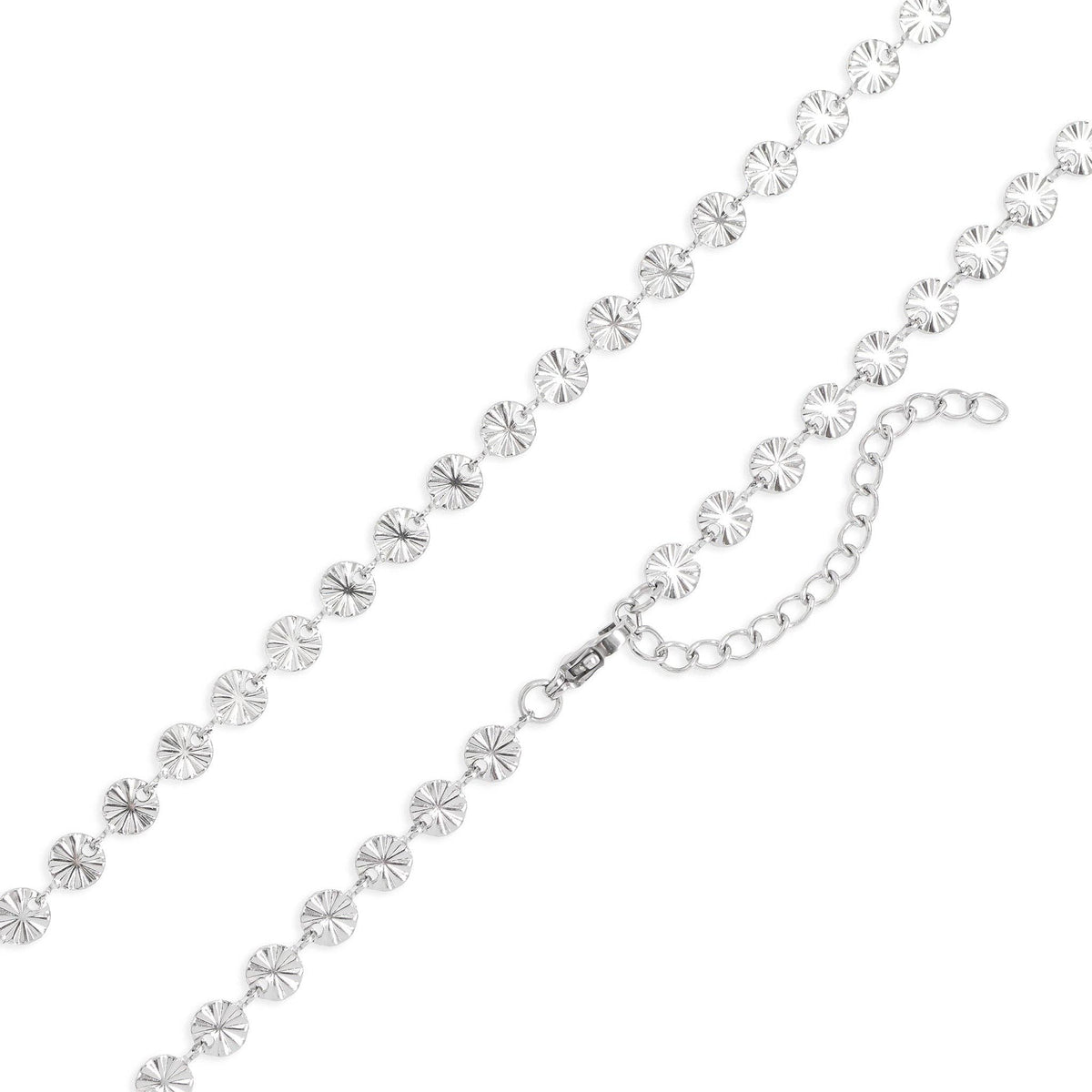18K Gold PVD Stainless Steel Sunburst Chain Necklace: Gold / 16+2" WJW