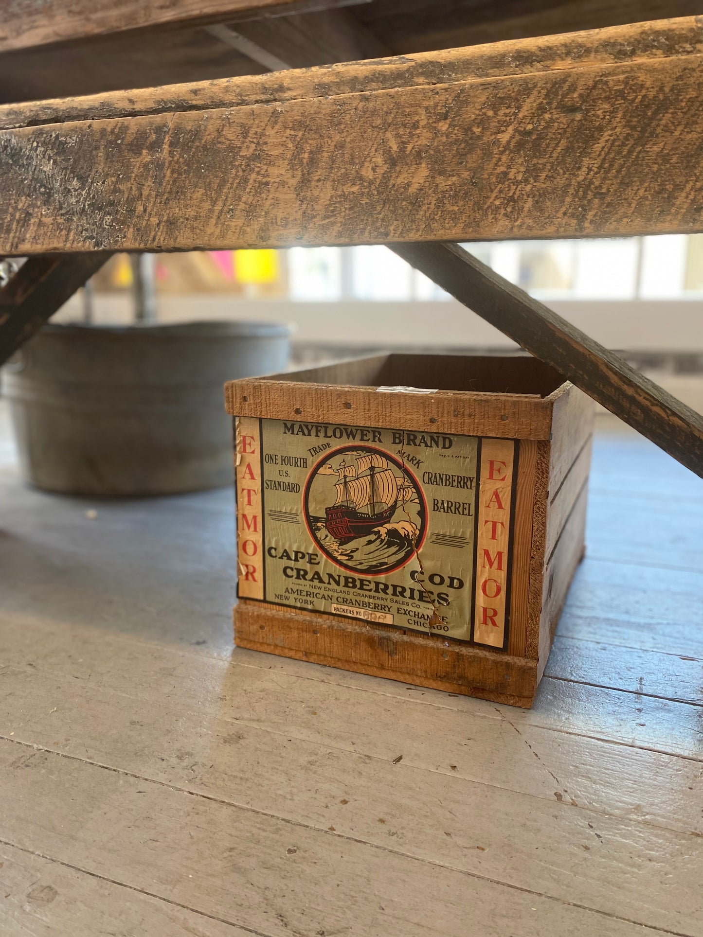 Wooden Cranberry Crate with Great Label!
