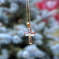 Cross Mustard Seed Necklace: Gold Filled / 18" chain