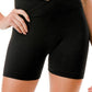 V-Waist Ribbed Shorts – High Waist Sculpt Fit: Black MIO WHOLESALE