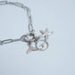 Stainless Steel Paperclip with Charm Keeper Chain Bracelet: Gold / 7.5" WJW
