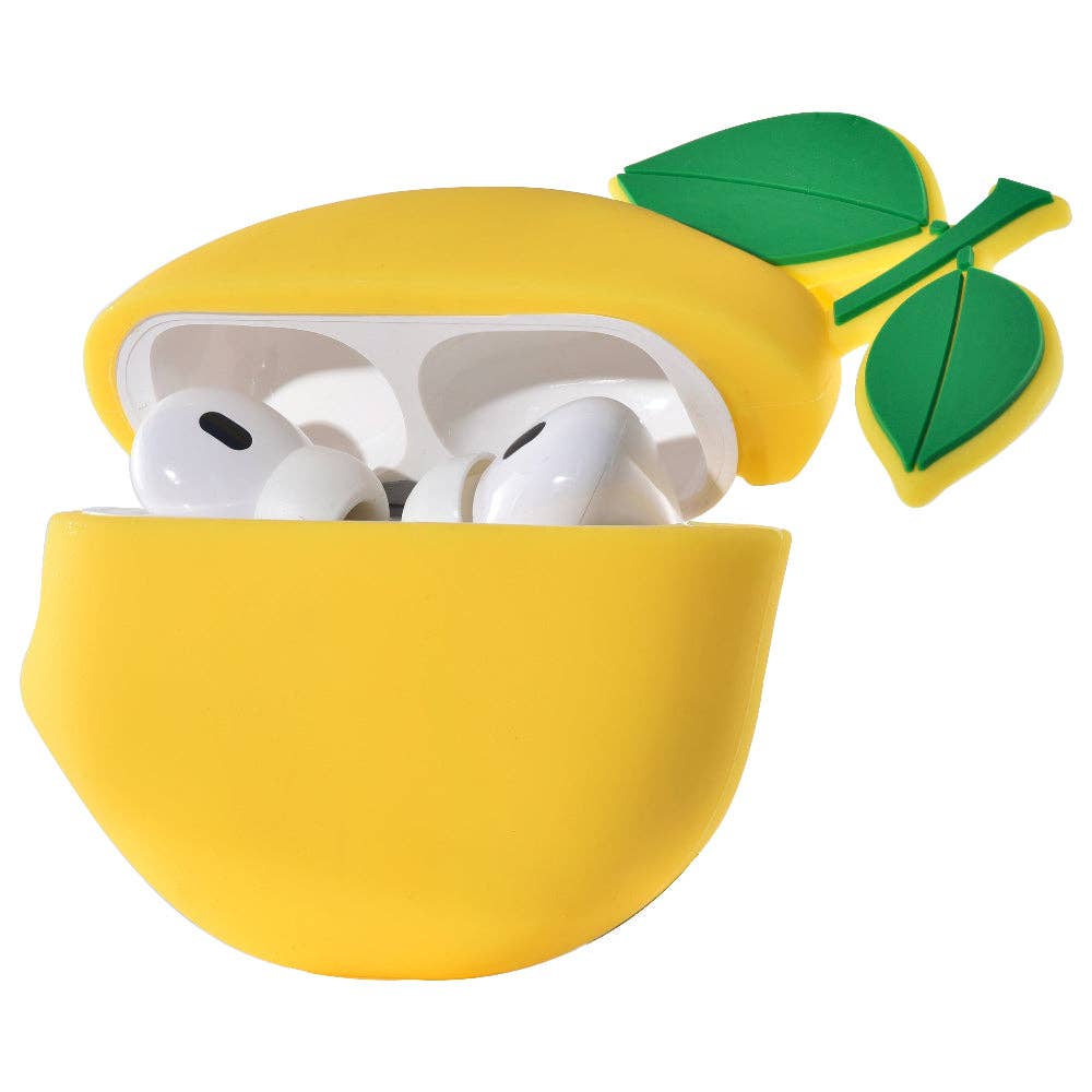 Lemon Silicone Case + Cleaning Tool for AirPods Pro®: Yellow Posh Tech