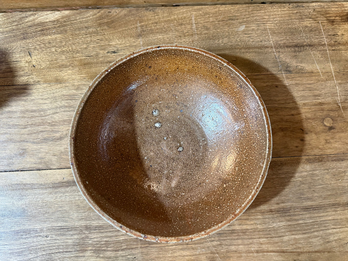 8.25” Rustic Salt Glazed Handmade Bowl
