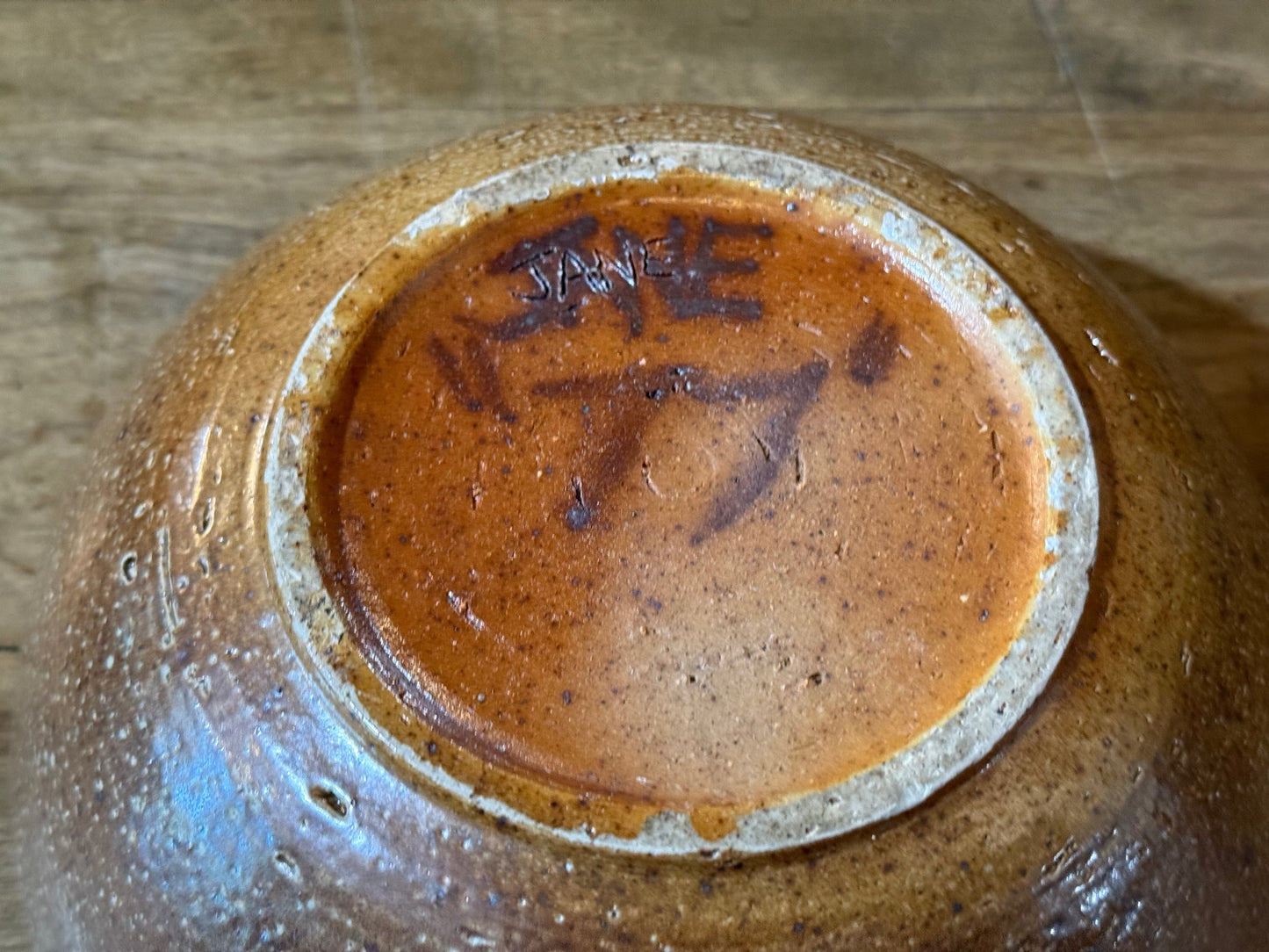 8.25” Rustic Salt Glazed Handmade Bowl