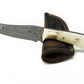 8" Perfect Hunting & Skinning Damascus Steel Fixed Blade Knife | Handmade 1095 4340 Carbon Mix Hand Pounded | Camel Bone Grip ideal for Outdoor Camping includes Sheath - The Mustard Seed Collection, The Seed