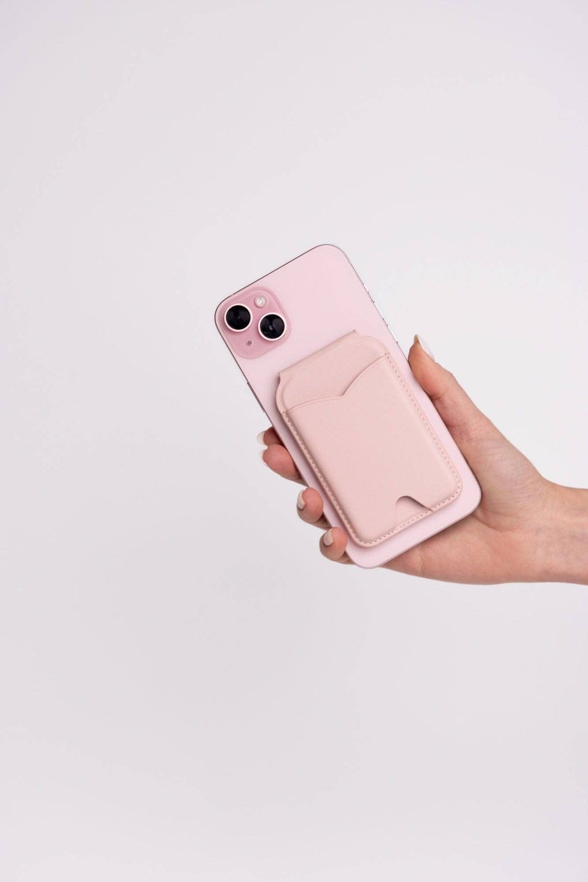 Magnetic Wallet + Mirror Phone Stand: Pink / MagSafe Posh Tech