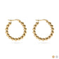 18K Gold PVD Stainless Steel Circle Ball Hoop Earrings: Gold WJW